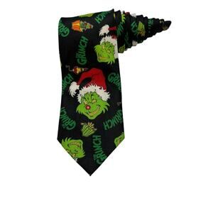 Dr Seuss How The Grinch Stole Christmas Vintage Cartoon Necktie Polyester